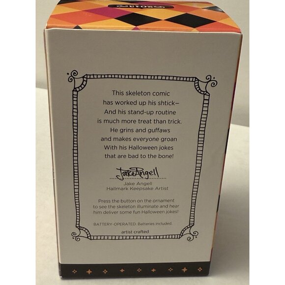 2013 Hallmark Stand-Up Comic Skeleton Halloween Ornament Magic Light & Sound MM9 - Picture 6 of 7